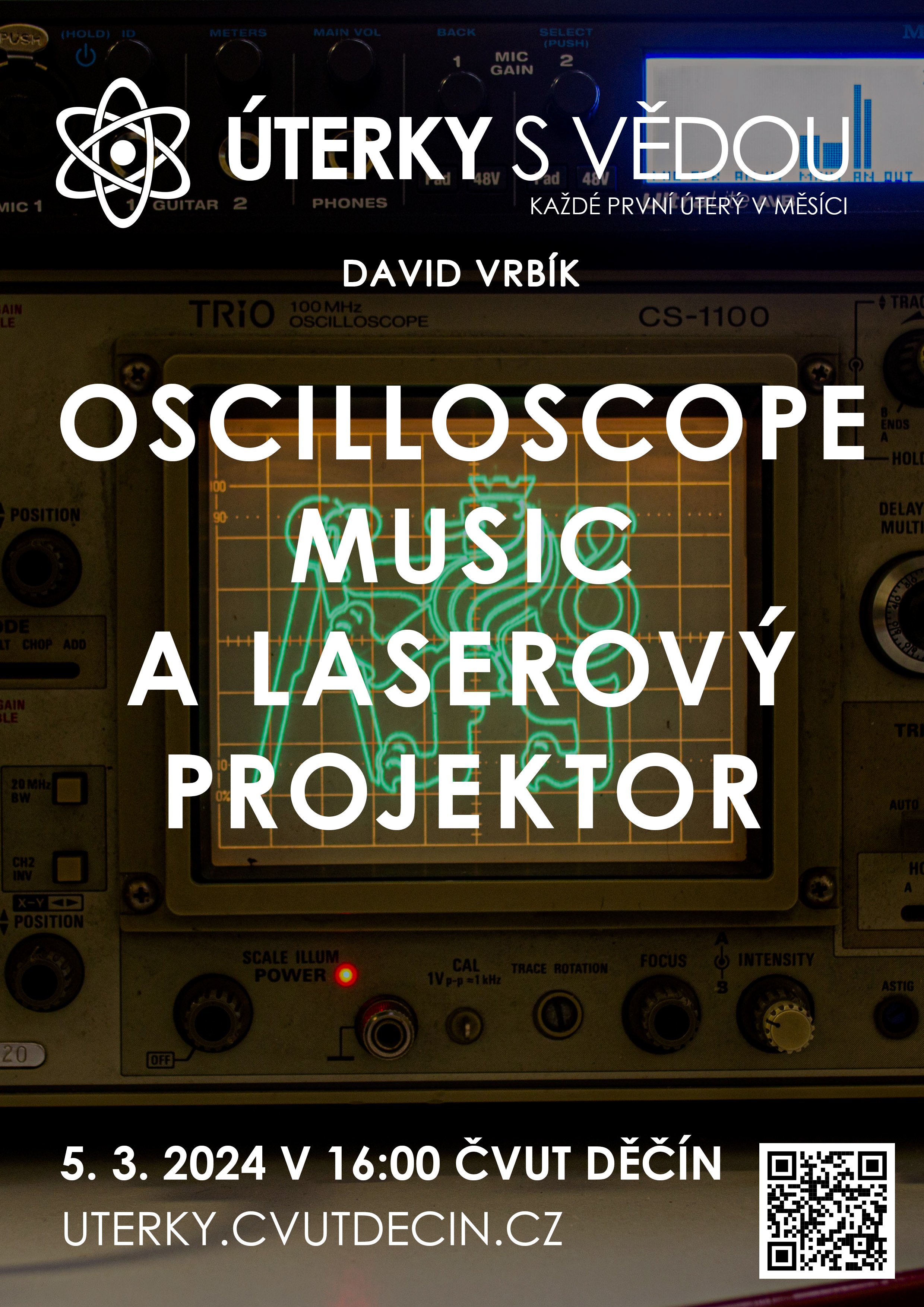 Leták přednášky Oscilloscope music a laserový projektor Leták přednášky Oscilloscope music a laserový projektor