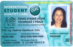 Průkaz ČVUT s licencí ISIC